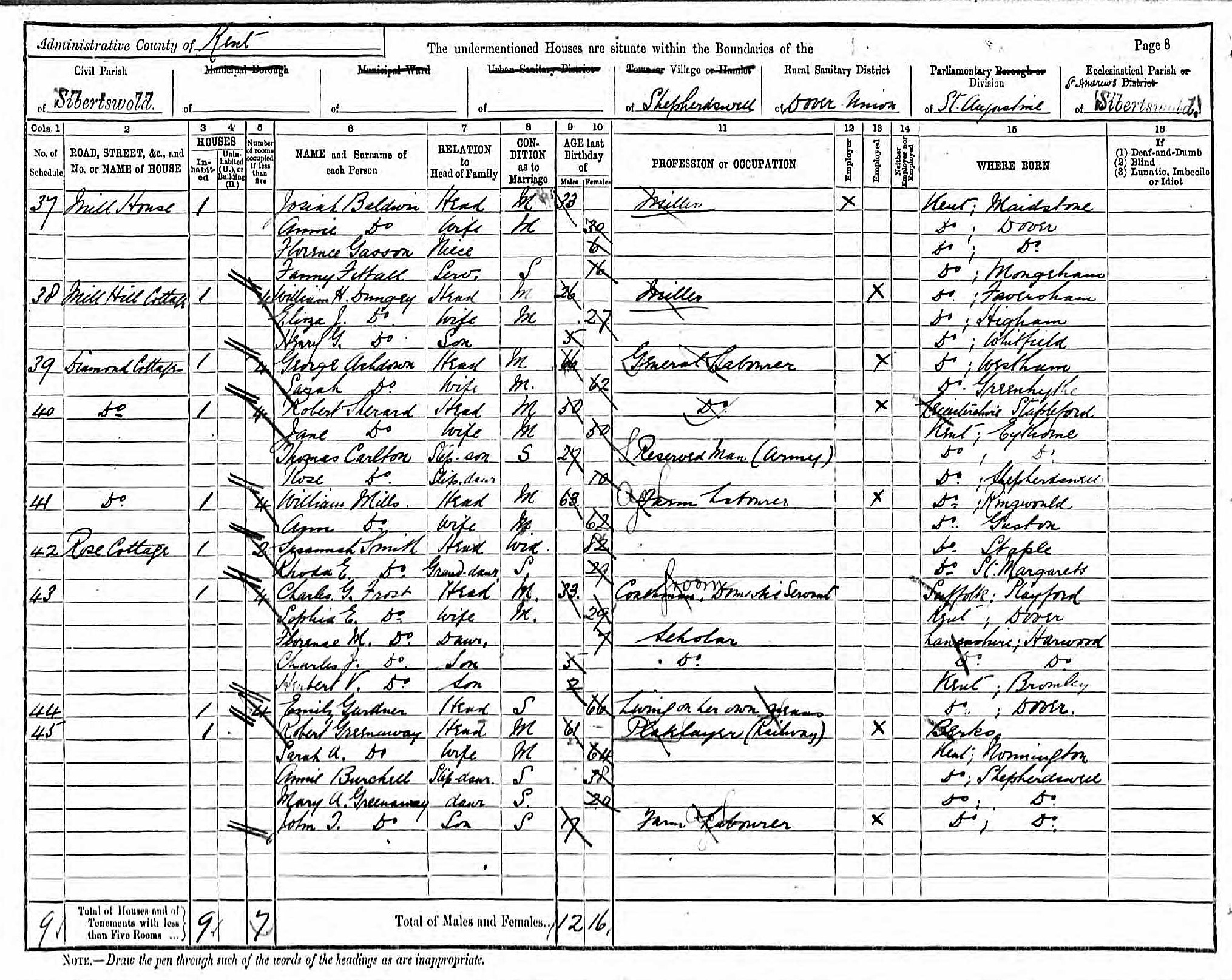1891 Census Pages
